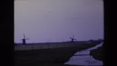Brussels Belgium (1967): An Empty Farm With Two Windmills, One Blowing.