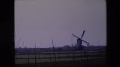 Brussels Belgium (1967): Vintage Film, Fenced Farmland, Windmill Spinning, Clear