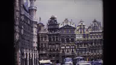 Brussels Belgium (1967): A Parking Lot In Front Of Ornate Architecture