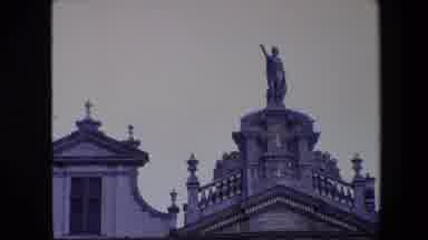 Brussels Belgium (1967): Statue On Top Of An Old Church