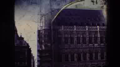 Brussels Belgium-1967: Porcelain Dolls And Historic Building Under Scaffolding