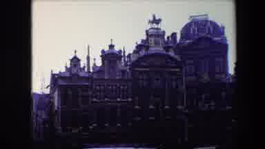Brussels Belgium (1967): Gothic Style Building With A Horse Statue On Top Of It's