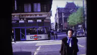 Calais France (1967): Woman Crossing The Road With People In The Background