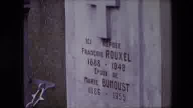 Calais France (1967): Gravestone With Cross For Francois Rouxel 1888-1949 And
