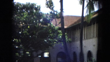 1967: Honolulu Hawaii. Women Hula Dancing With Band Playing Behind Them.