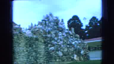 Iowa USA (1967): A Walkway Adjacent To A Boulder In A Park On A Cloudy Day