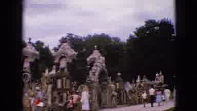 Iowa USA (1967): People Walking Near Unique Buildings, Little Girl Sitting On