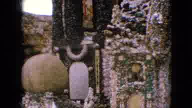 Iowa USA (1967): Walking Through The Courtyard Of An Ancient Temple