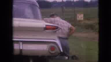 Iowa USA (1967): Car Broke Down On The Side Of The Road