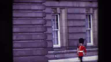 London England (1967): A Queen's Guard Marching In Front Of The Palace