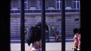 LONDON ENGLAND-1967: Guards Standing Outside 10 Downing Street