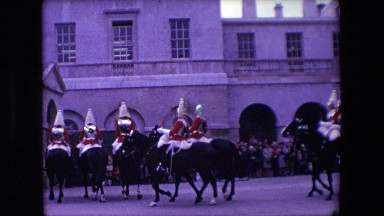 London England (1967): Guards Or Soldiers Riding On Horses In Costume
