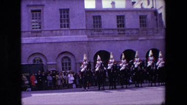 LONDON ENGLAND-1967: Royal Horses Guarding The Castle