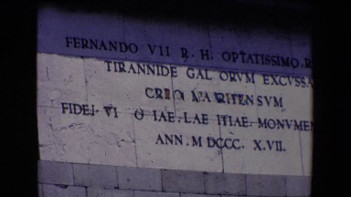Madrid Spain (1967): Inscription On Stone Monument Dedicated To Fernando Vii