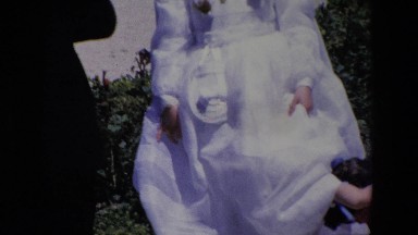 Madrid Spain (1967): Child Peeking Under Skirt Of Other Child In Fancy Dress