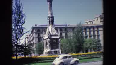 Madrid Spain (1967): Looking At A Large Statue
