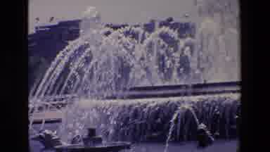 Madrid Spain (1967): Large Outdoor Water Fountain In Daytime
