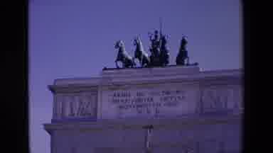MADRID SPAIN-1967: Top Of The Victory Arch Of Madrid (Puerta De La Moncloa) In