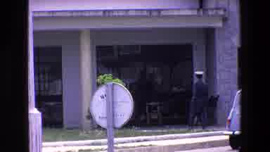 Palermo Italy (1967): An Official Going Inside A Building