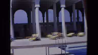 Palermo Italy (1967): Person Getting Up Out Of A Chair Beside A Swimming Pool