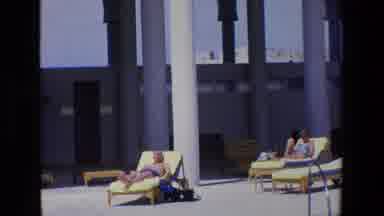 Palermo Italy (1967): Man Wearing A Bathing Suit Lying In A Deck Chair