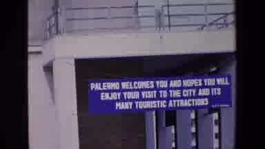 Palermo Italy (1967): A Welcome Sign For Arriving Tourists