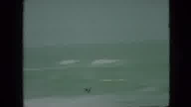 Branson Missouri USA (1968): Couple Walking On Pure White Sand Bar Just Exposed