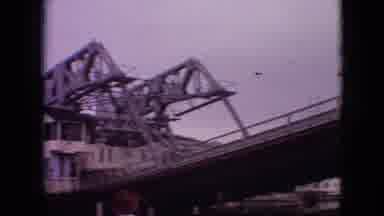 Branson Missouri USA (1968): Bridge Over River Being Raised