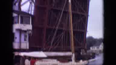 Branson Missouri USA (1968): Boats Passing Under Drawbridge