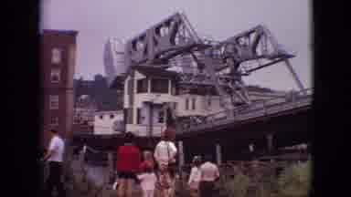 Branson Missouri USA (1968): Family By The River Waiting For A Bridge To Raise