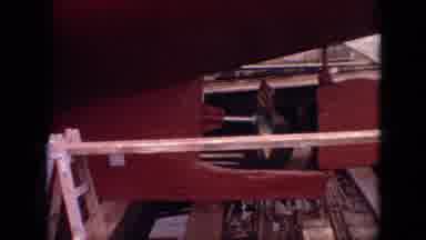 BRANSON MISSOURI USA-1968: Ship Hull And Cars Driving Slowly