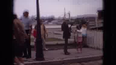 Branson Missouri USA (1968): A Family Views A Boat And Surrounding Landmarks