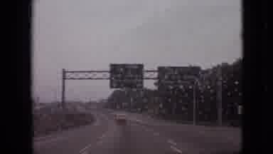 Branson Missouri USA (1968): Driving Down The Highway On A Rainy Day
