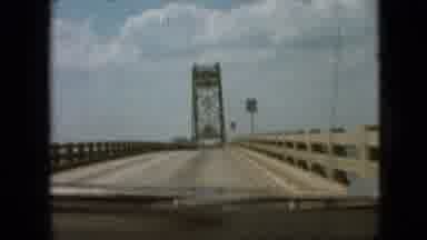 Branson Missouri USA (1968): Car Driving Across Bridge Looking At Ocean
