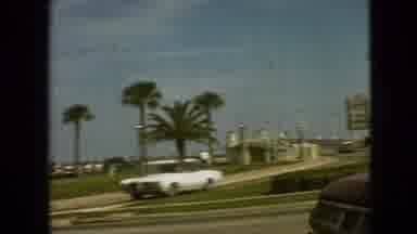 Branson Missouri USA (1968): Classic White General Motors Convertible Slowly