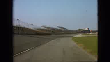 Branson Missouri USA (1968): Driving Along An Empty Racetrack From The Driver's