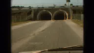 Branson Missouri USA (1968): Driving Towards A Tunnel