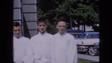 California USA (1969): Boys Stand Together For Photo In Front Of Car