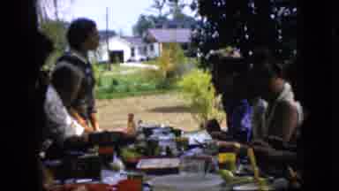 California USA (1969): Family Picnic Outdoor Celebration