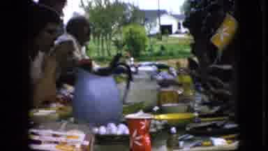 California USA (1969): People Eating At An Outdoor Table