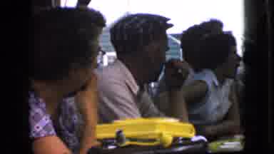 California USA (1969): People Having A Lunch Outside And Talking