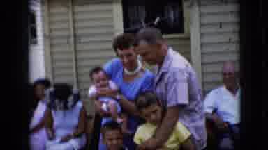 California USA (1969): Family Reunion Video Baby Smiling Party
