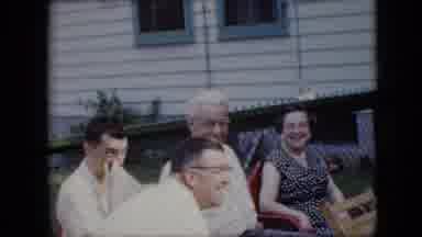 California USA (1969): People Gathering And Conversing In Someone's Backyard