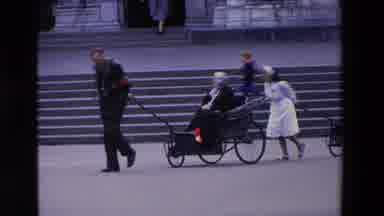 Loudes France (1969): Curious Citizens Pulling People In Carts Casually