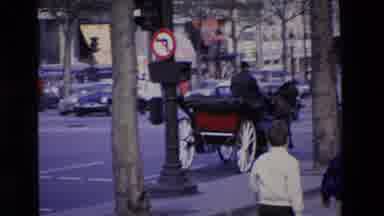 Loudes France (1969): Horse Carriage Riding In The Streets Between Cars