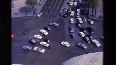 Loudes France (1969): A Backup Of Cars Exiting A Roundabout