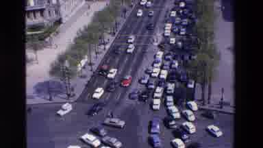 Loudes France (1969): Aerial View Of Busy City Road Traffic