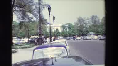 Paris France (1969): People Crossing A Busy Street Right In Front Of Cars And A