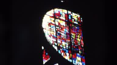 Paris France (1969): Stained Glass Windows At Night
