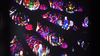 Paris France (1969): Close Up Of A Stained Glass Window